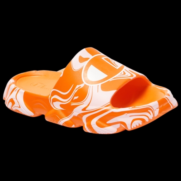 Women's Slides Orange  White Champio Meloso Squish Swirl Size 7.. - Picture 2 of 4